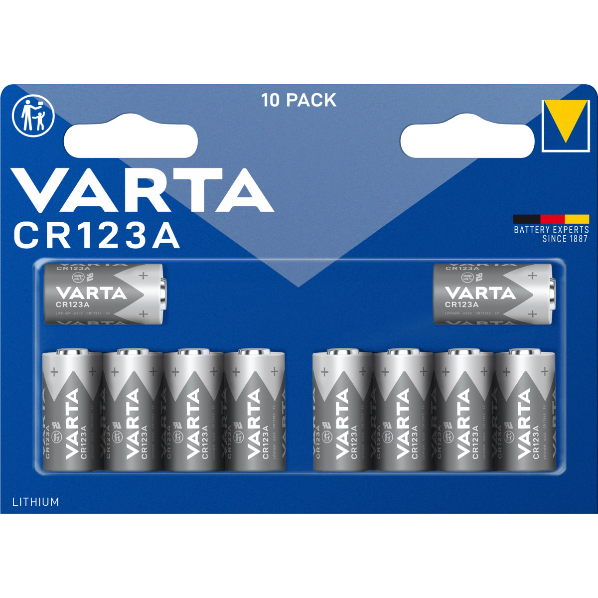 Elettronica LITIO CR123A Megablister 10